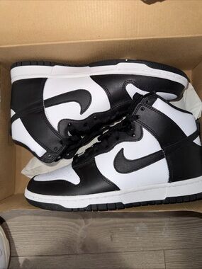 Nike Two-Tone Black and White High-Top Sneakers